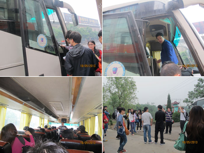 师生学员一起出发去樱桃沟
